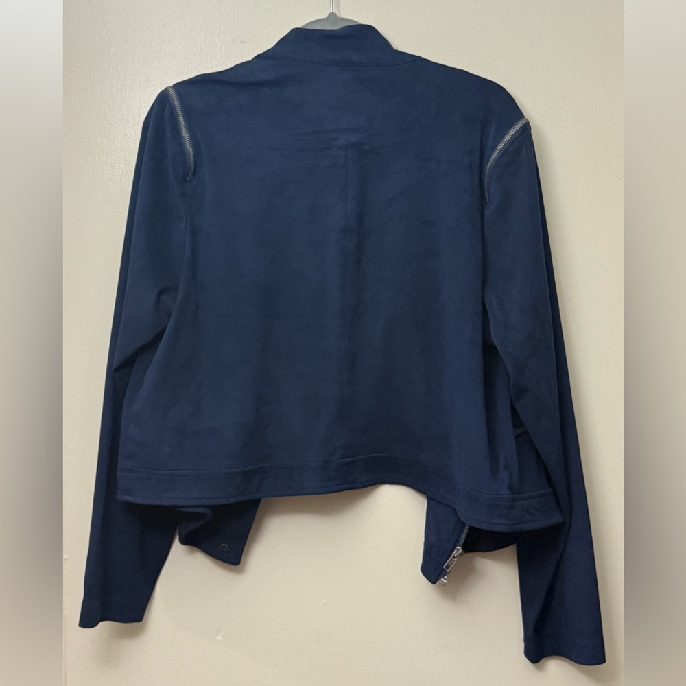 Torrid Women's Faux Suede Navy Jacket - Picture 2 of 6
